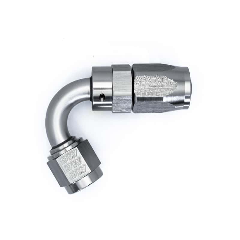 DeatschWerks — DeatschWerks 6AN Female Swivel 120-Degree Hose End CPE - Anodized DW Titanium - view 2