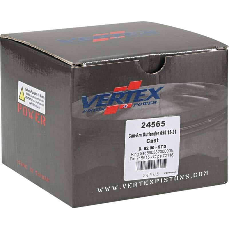Vertex Pistons — Vertex Piston 04-05 Can-Am Outlander 330 2x4 330cc Cast Replica Piston Kit - view 5