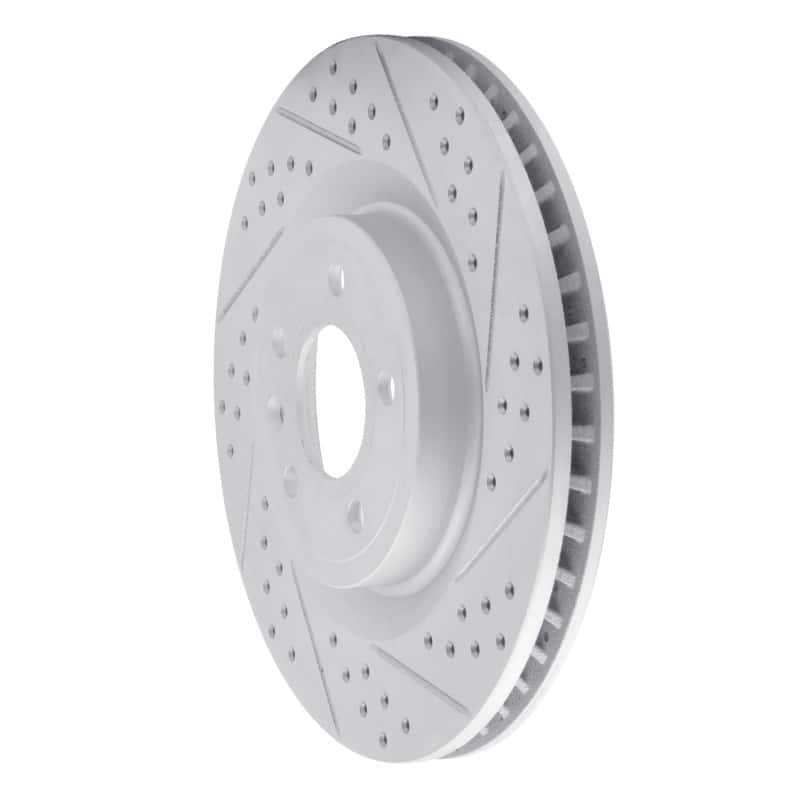 R1 Concepts — R1 11-14 Ford Mustang Front Right Drilled & Slotted Geo-Carbon Rotor - view 2