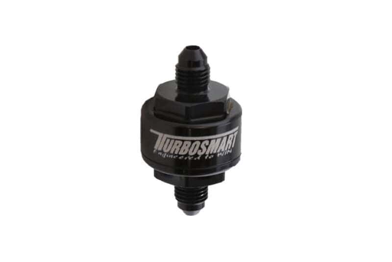 Turbosmart — Turbosmart Billet Turbo Oil Feed Filter w/ 44 Micron Pleated Disc AN-3 Male Inlet - Black
Oil Feed Filter - view 1