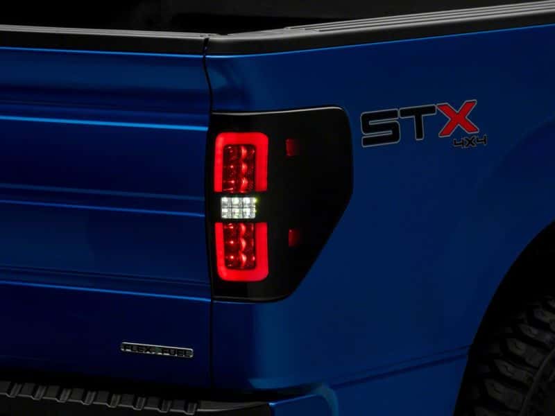 Raxiom — Raxiom 09-14 Ford F-150 Styleside Axial Series LED Tail Lights w/ Halo- Blk Housing (Smoked Lens)
Lights - view 4