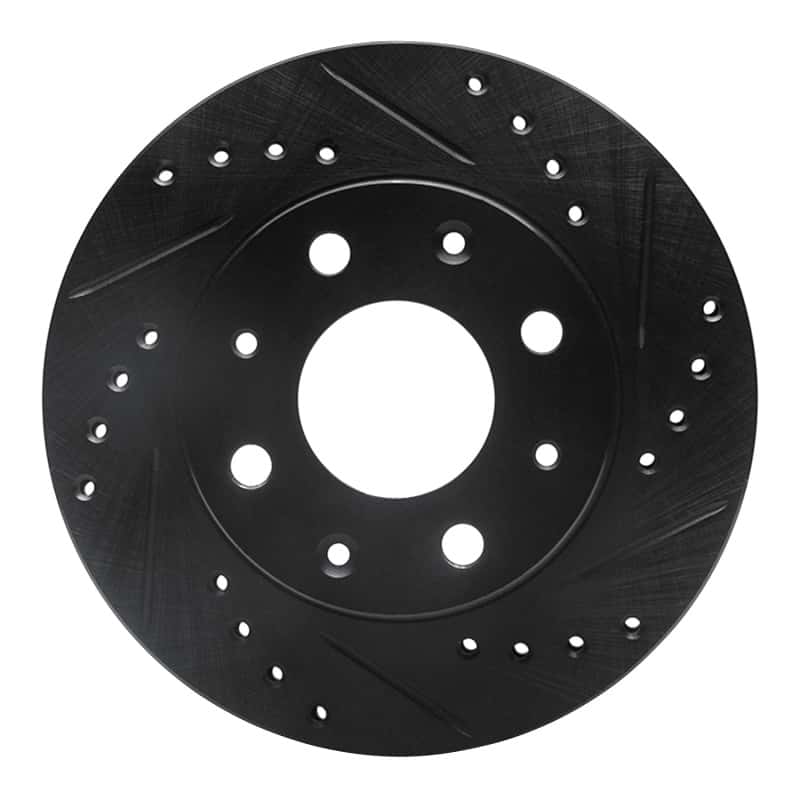 R1 Concepts — R1 84-06 Honda CRX Front Right Drilled & Slotted Black Brake Rotor
R1 Brake Rotor Drill - view 1
