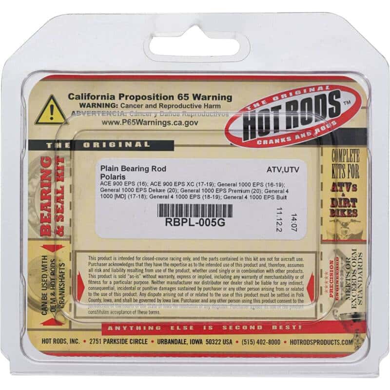 Hot Rods — Hot Rods 2016 ACE 900 EPS/17-19 ACE 900 EPS XC Plain Bearing Rod - view 4