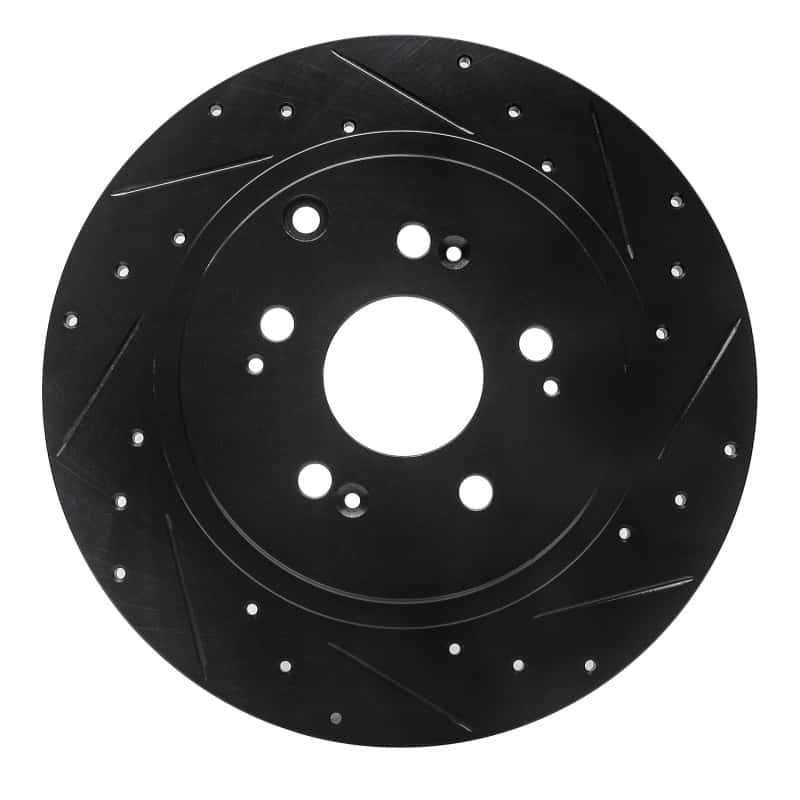 R1 Concepts — R1 06-14 Honda Ridgeline Rear Right Drilled & Slotted Black Brake Rotor
R1 Brake Rotor Drill - view 1