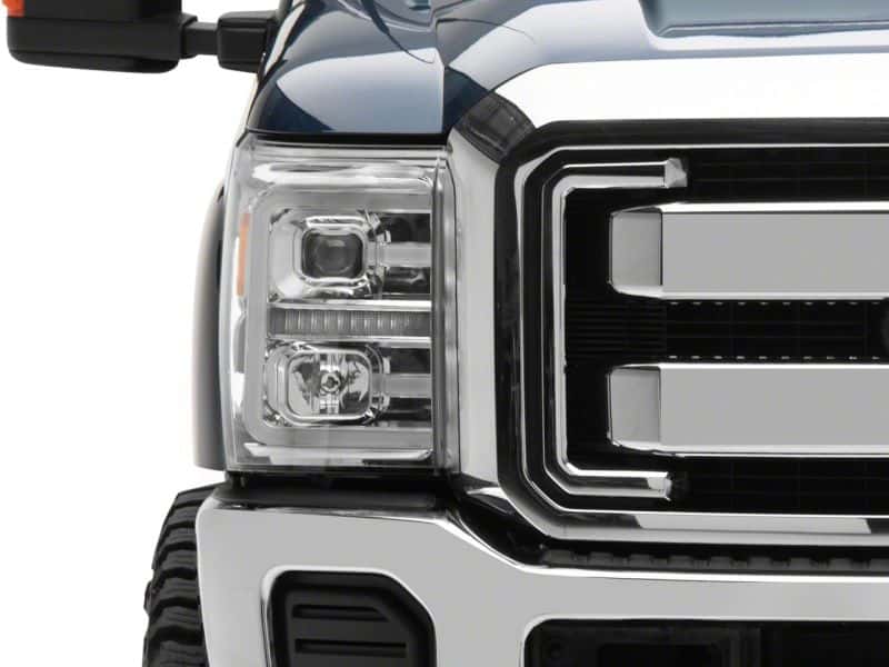 Raxiom — Raxiom 11-16 Ford F-250 Super Duty LED Projector Headlights - Chrome Housing (Clear Lens)
Headlights - view 5