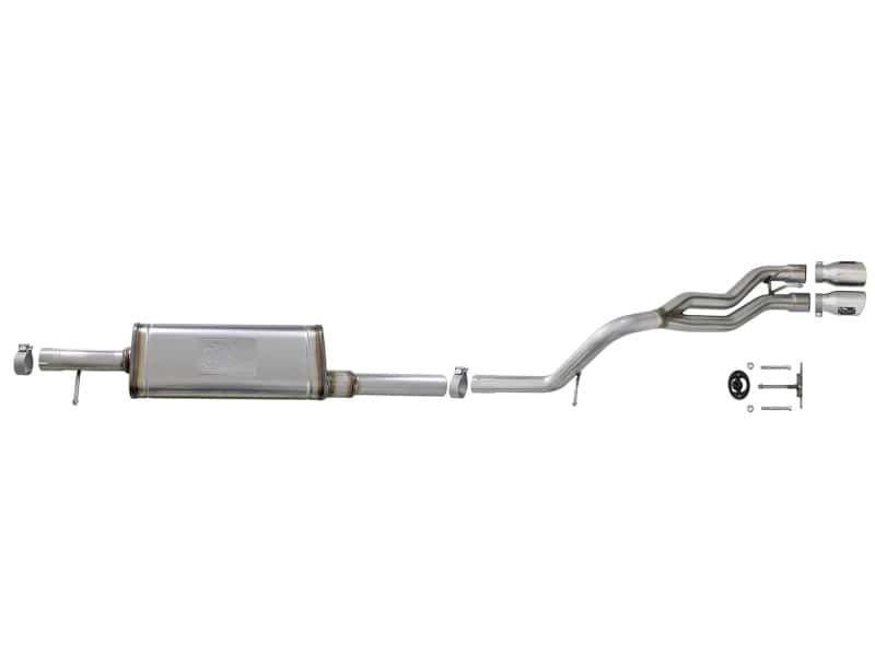 aFe — aFe Rebel Series 2.5in SS Cat-Back Exhaust w/ Polished Tip 07-18 Jeep Wrangler (JK) V6 3.6/3.8L 4dr
Cat-Back Exhaust - view 3