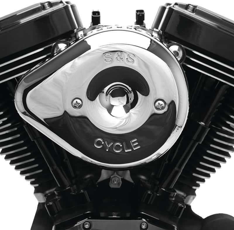 S&S Cycle — S&S Cycle Stealth Slasher Teardrop Air Cleaner Cover - Chrome - view 2