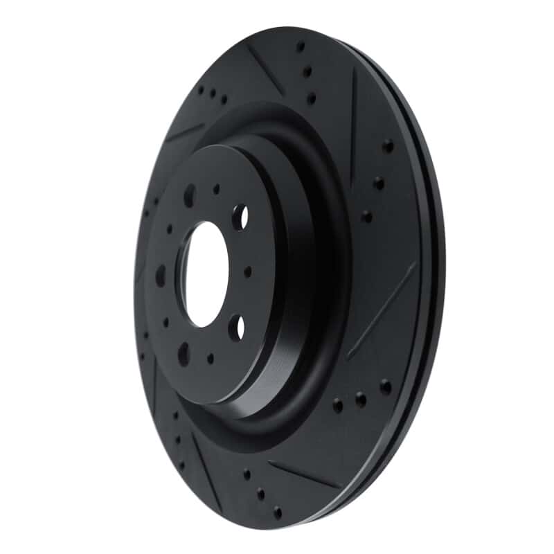 R1 Concepts — R1 2017-2025 Tesla Model 3 Rear Right Drilled & Slotted Black Brake Rotor
R1 Brake Rotor Drill - view 2