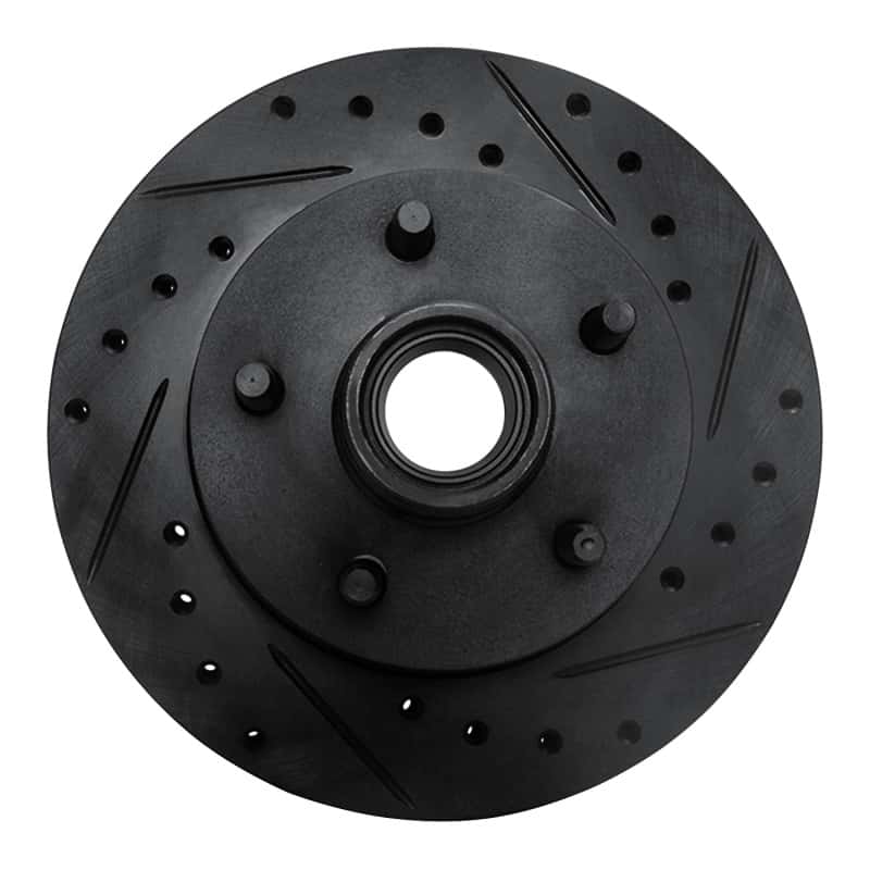 R1 Concepts — R1 95-97 Ford Ranger (USA/Canada) Front Right Drilled & Slotted Black Brake Rotor
R1 Brake Rotor Drill - view 1
