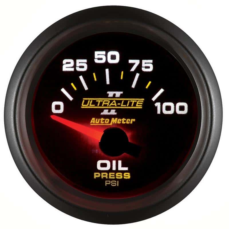 AutoMeter — Autometer Ultra-Lite II 52mm 0-100 PSI Electrical Oil Pressure Gauge
2-1/16" OIL PRESS, 0 - view 2