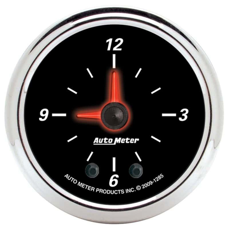 AutoMeter — Autometer 52mm Full Sweep Electric 12 Hour Clock (Inc 10.5 ft Tubing or Wiring Harness)
GA 2" CLOCK DBII - view 1