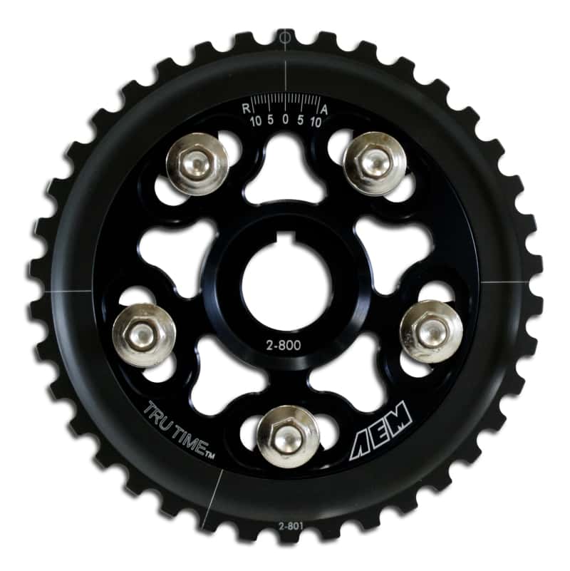 AEM — AEM 88-95 Honda Civic/ 93-95 Del Sol S & Si Black Tru-Time Cam Gear
Adjustable Cam Gear
Tru-Time Cam Gear - view 1