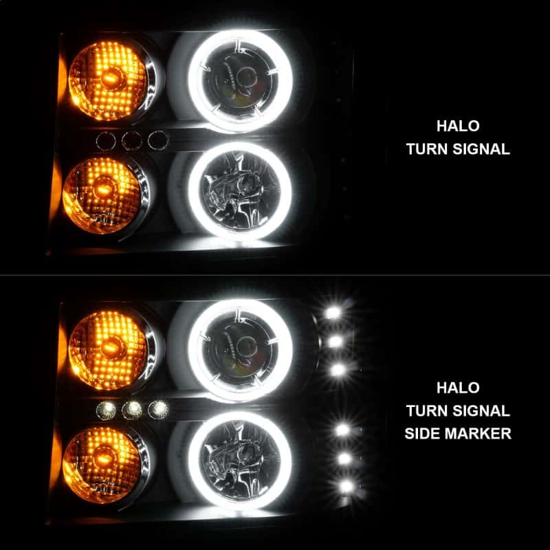 ANZO — ANZO 2007-2013 GMC Sierra 1500 Projector Headlights w/ Halo Black
Head Light Set
HdLtSet - view 3