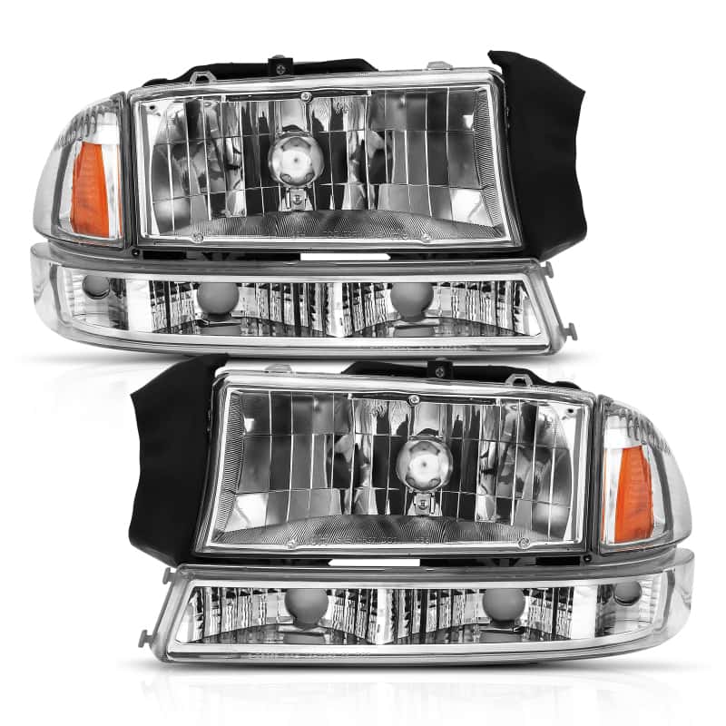 ANZO — ANZO 1997-2004 Dodge Dakota Crystal Headlight Set Chrome Amber
Head Light Set
HdLtSet - view 1