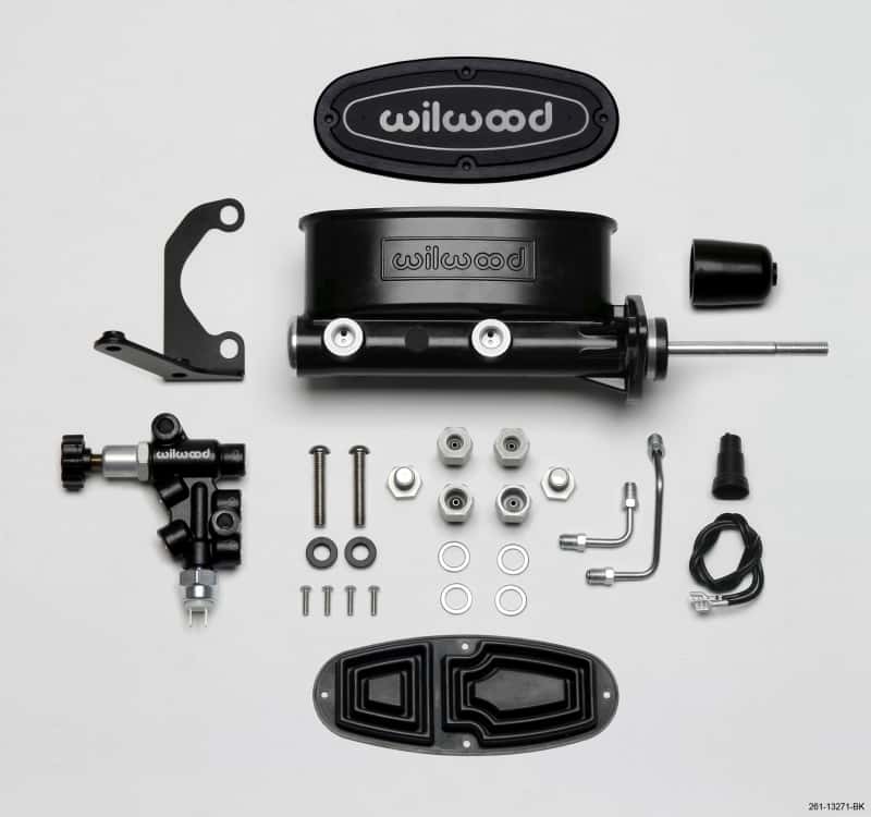 Wilwood — Wilwood HV Tandem M/C Kit w L/H Bracket & Prop Valve - 7/8in Bore Black-W/Pushrod
M/C,TANDEM KIT - view 1