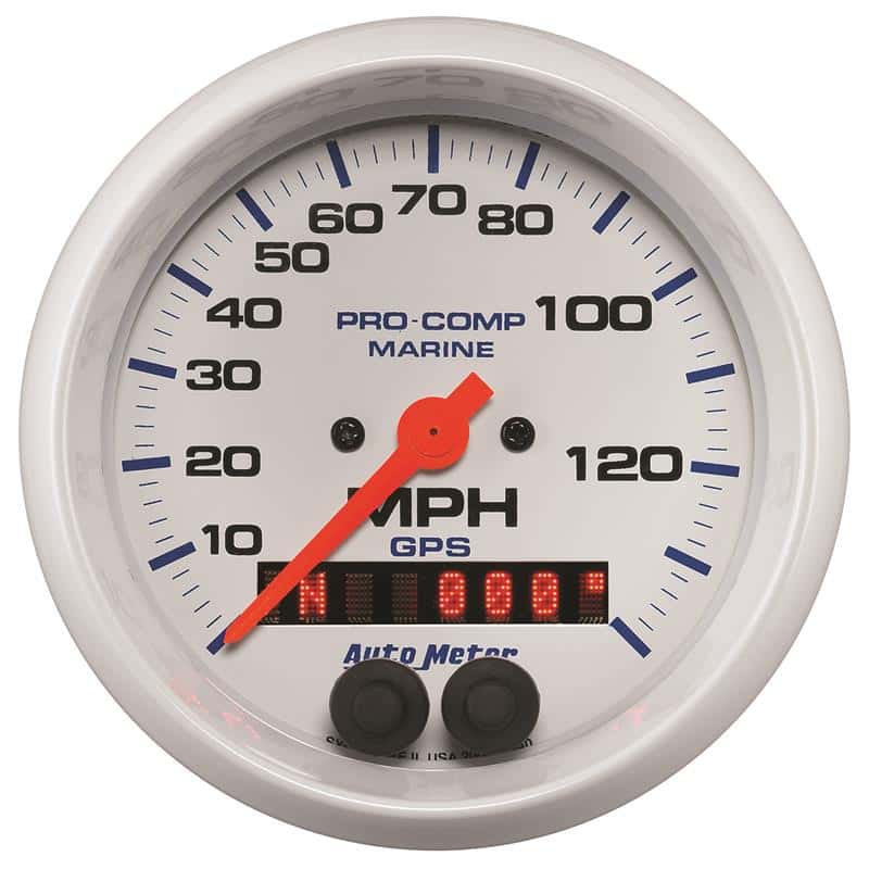 AutoMeter — Autometer Gauge GPS Speedometer 3-3/8in 140 MPH Marine White Gauge
3.4" SPD GPS 140 MW - view 2