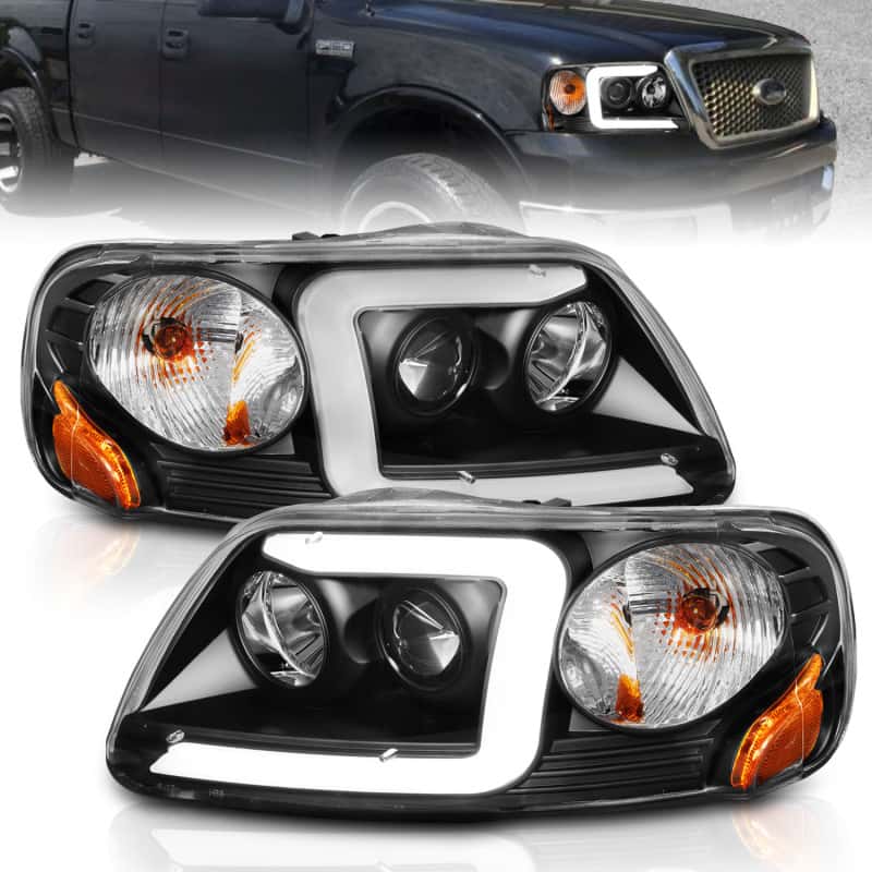 ANZO — ANZO 1997-2003 Ford F-150 Projector Headlights w/ Light Bar Black Housing
Head Light Set
HdLtSet - view 2
