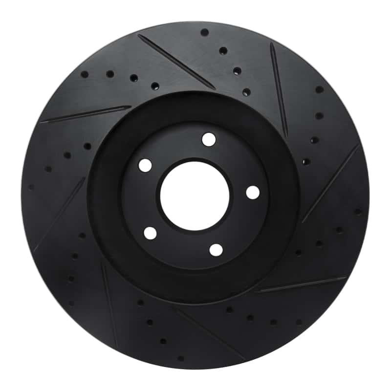 R1 Concepts — R1 03-05 Nissan Maxima Front Left Drilled & Slotted Black Brake Rotor
R1 Brake Rotor Drill - view 5