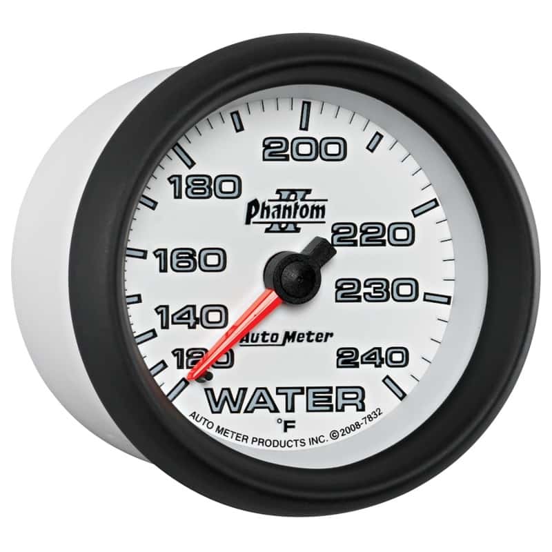 AutoMeter — Autometer Phantom II 2-5/8in 120-240 Degree F Mechanical Water Gauge
2-5/8" WATER TEMP, 1 - view 11
