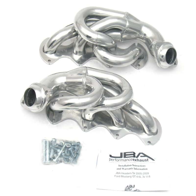 JBA — JBA 05-10 Ford Mustang 4.6L 3V 1-5/8in Primary Silver Ctd Cat4Ward Header
Exhaust Header - view 2