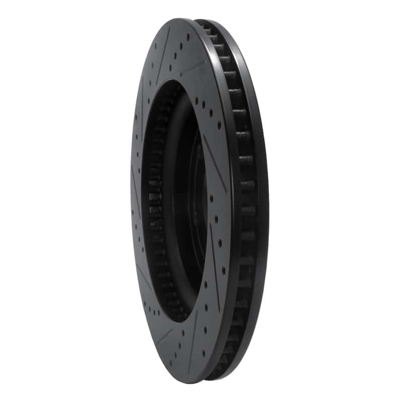 R1 Concepts — R1 07-17 Buick Enclave Front Right Drilled & Slotted Black Brake Rotor
R1 Brake Rotor Drill - view 4