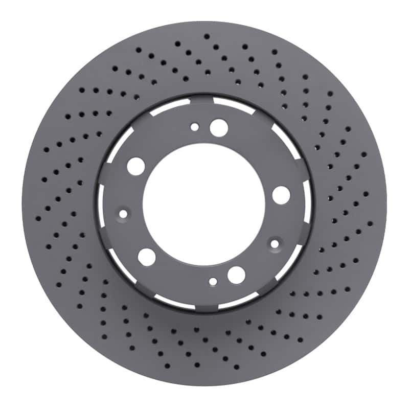 DFC — DFC 94-98 Porsche 911 Right Front Drilled Hi-Carbon Alloy Geomet Coated Rotor - view 1