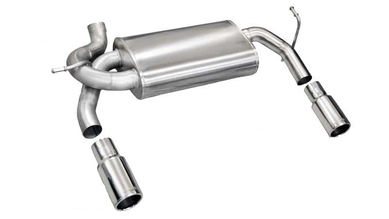 CORSA Performance — Corsa 2007-2011 Jeep Wrangler 3.8L/12-14 Wrangler 3.6L Polished Sport Axle-Back Exhaust
Exhaust - view 2