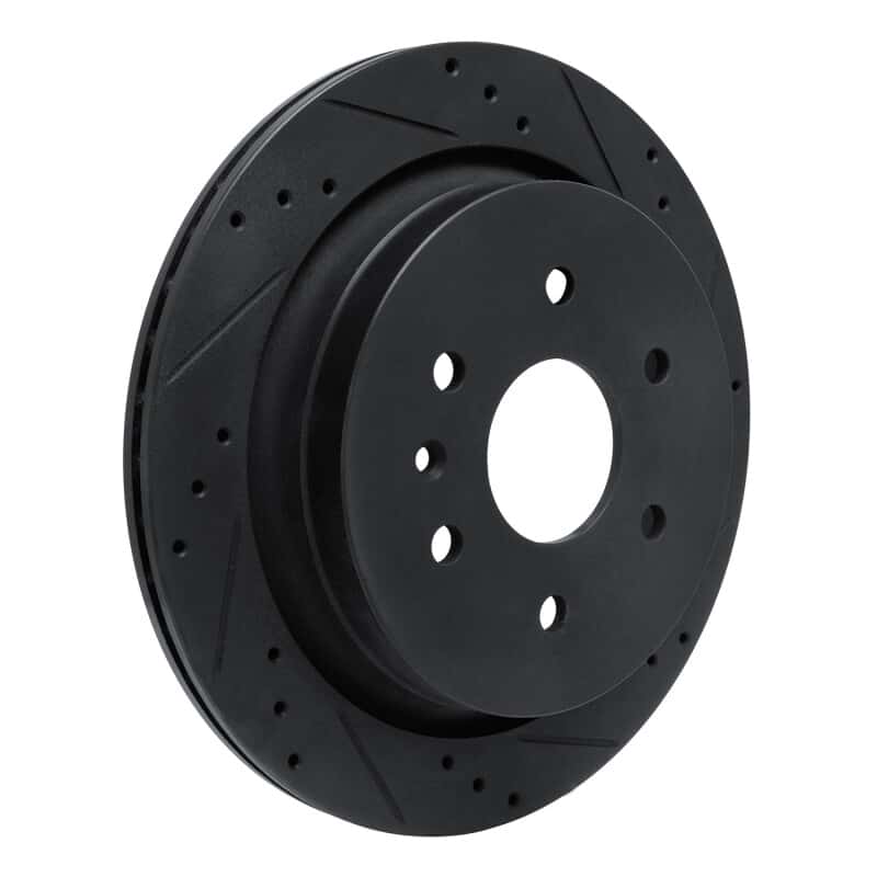 R1 Concepts — R1 13-19 Cadillac XTS Rear Right Drilled & Slotted Black Brake Rotor
R1 Brake Rotor Drill - view 2