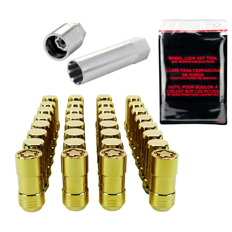 McGard — McGard SplineDrive Tuner 8 Lug Install Kit w/Locks & Tool (Cone) M14X1.5 / 1in. Hex - Gold - view 1