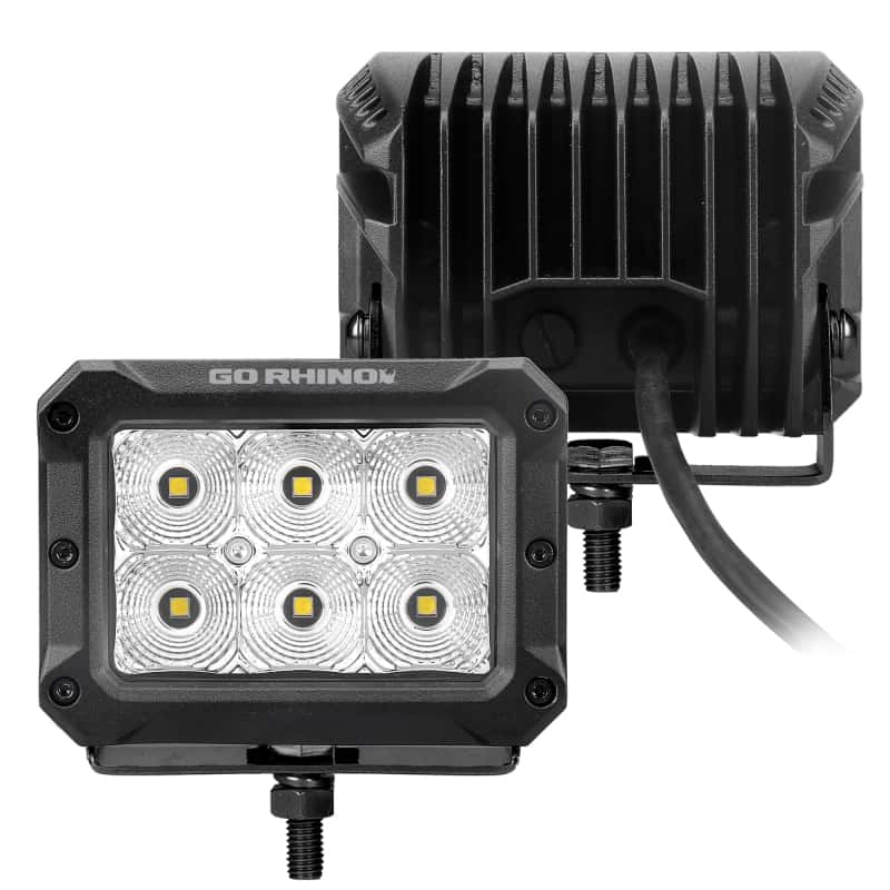 Go Rhino — Go Rhino Xplor Bright Series Rectangle LED Flood Light Kit (Surface/Thread Std Mnt) 4x3 - Blk (Pair)
Bright- Flood Lights - view 3
