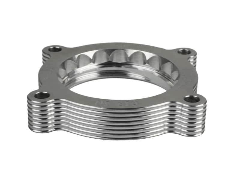 aFe — aFe 11-14 Ford Mustang/ 11-14 Ford F-150 V6 3.7L Silver Bullet Throttle Body Spacer - Silver
Throttle Body Spacer - view 2