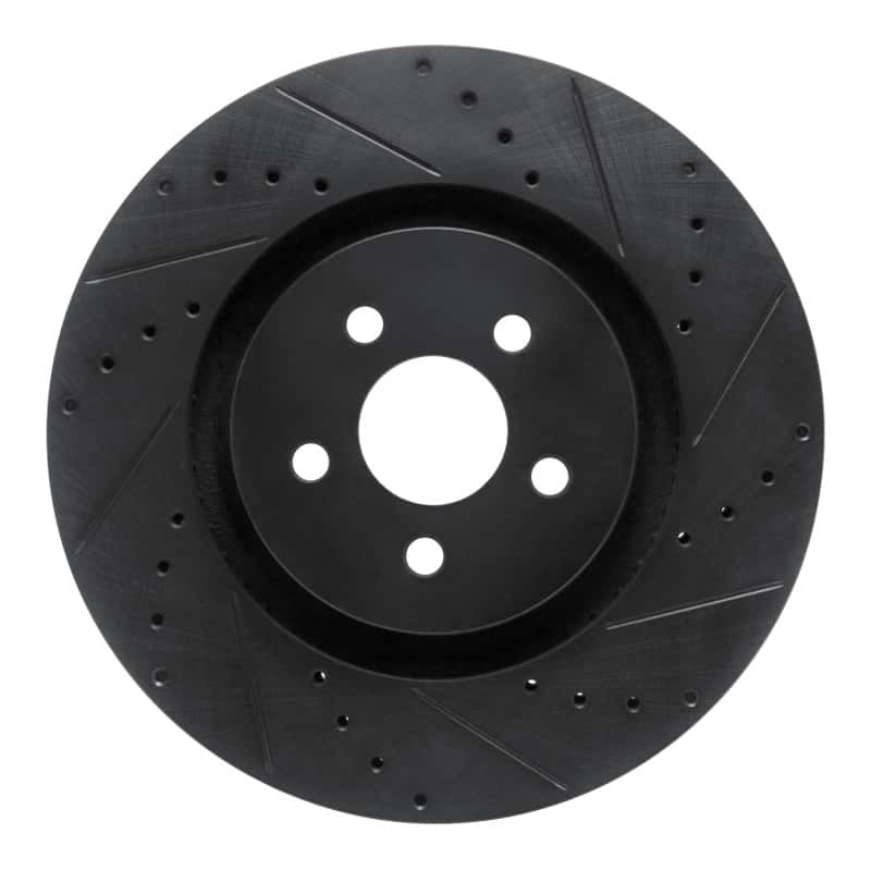 R1 Concepts — R1 15-21 Ford Edge Front Right Drilled & Slotted Black Brake Rotor
R1 Brake Rotor Drill - view 1