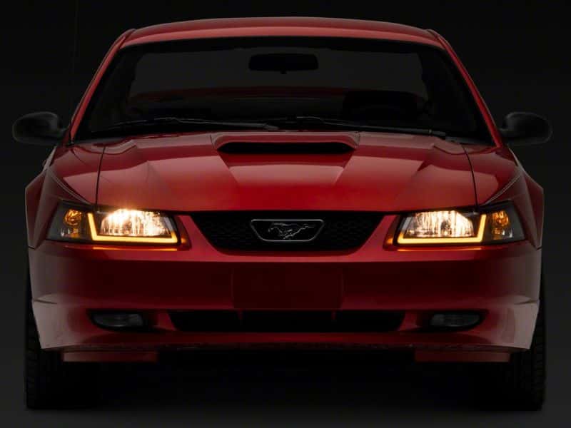 Raxiom — Raxiom 99-04 Ford Mustang Axial Series Headlights w/ Sequential LED Bar- Blk Housing (Clear Lens)
Headlights - view 8