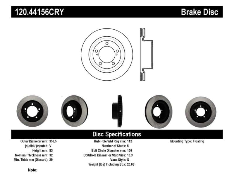 Stoptech — Stoptech Performance Brake Rotor 13-15 Toyota Sequoia/Tundra
Disc Brake Rotor
Cryostop Rotor - view 3