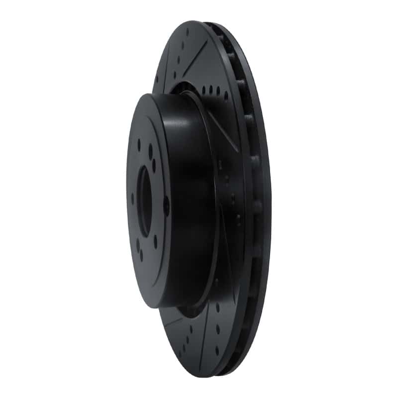 R1 Concepts — R1 18-25 Genesis G70 Rear Left Drilled & Slotted Black Brake Rotor
R1 Brake Rotor Drill - view 2