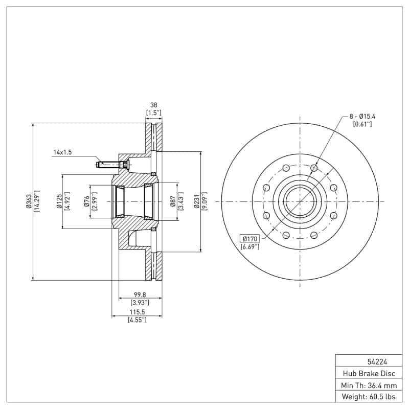 DFC — DFC 11-25 Ford F-350 Super Duty 2WD Front GeoSPEC Coated Rotor
DFC Brake Rotor - view 6