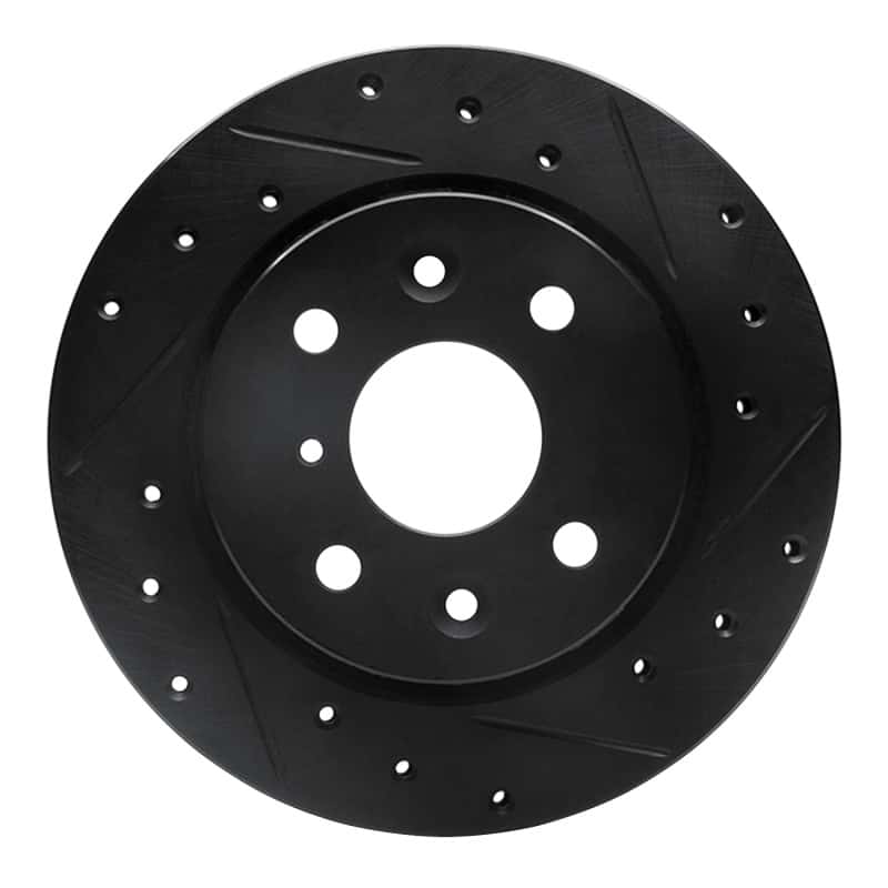 R1 Concepts — R1 94-00 Kia Spectra Front Right Drilled & Slotted Black Brake Rotor
R1 Brake Rotor Drill - view 1
