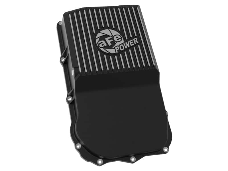 aFe — aFe 18-25 Jeep Wrangler JL V6 Transmission Pan - Black w/ Machined Fins
Transmission Pan - view 2