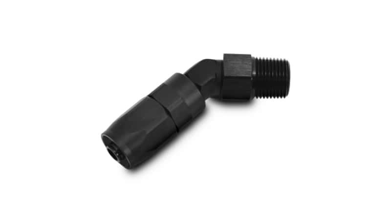 Vibrant — Vibrant -6AN Male NPT 45Degree Hose End Fitting - 1/4in NPT
6AN-1/4ML45DegHosEnd
-6AN-1/4"NPT45DegFtg
AN Fitting - view 3