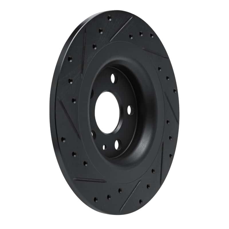 R1 Concepts — R1 -25 Volvo XC40 Rear Right Drilled & Slotted Black Brake Rotor
R1 Brake Rotor Drill - view 4