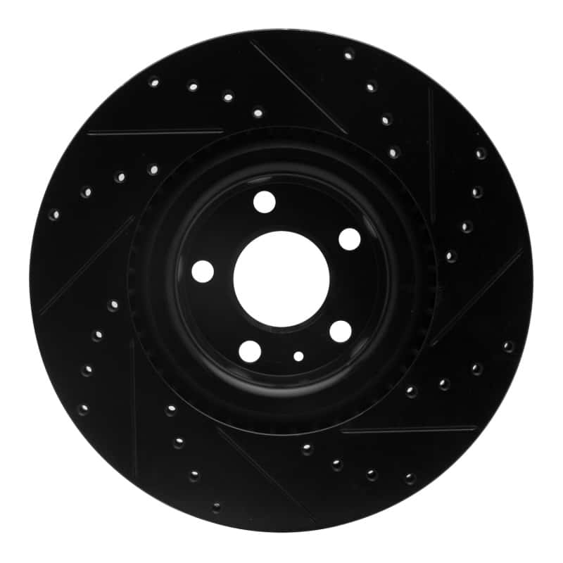R1 Concepts — R1 04-09 Audi S4 Front Left Drilled & Slotted Black Brake Rotor
R1 Brake Rotor Drill - view 5