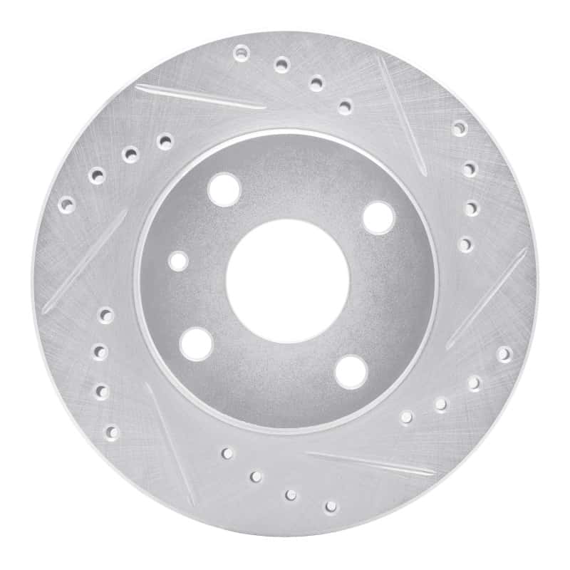 R1 Concepts — R1 90-01 Ford Escort Front Left Drilled & Slotted Silver Brake Rotor
R1 Brake Rotor Drill - view 1