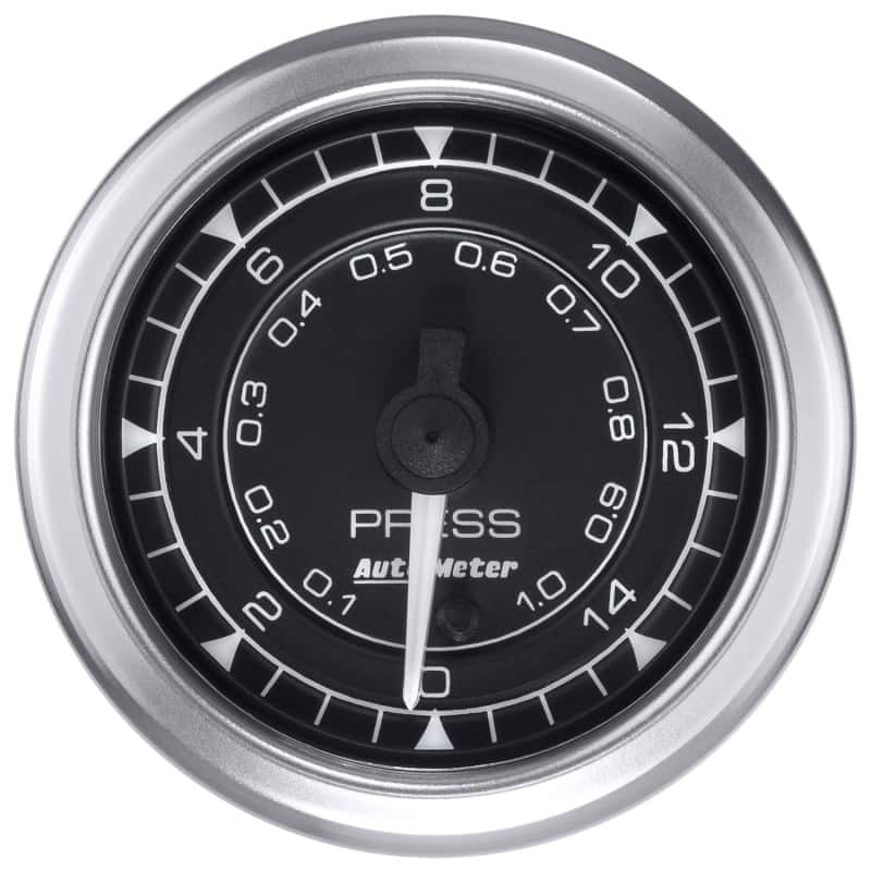 AutoMeter — Autometer Chrono 2-1/16in 15PSI Pressure Gauge
GA 2" PRS 15PSI S CH - view 1