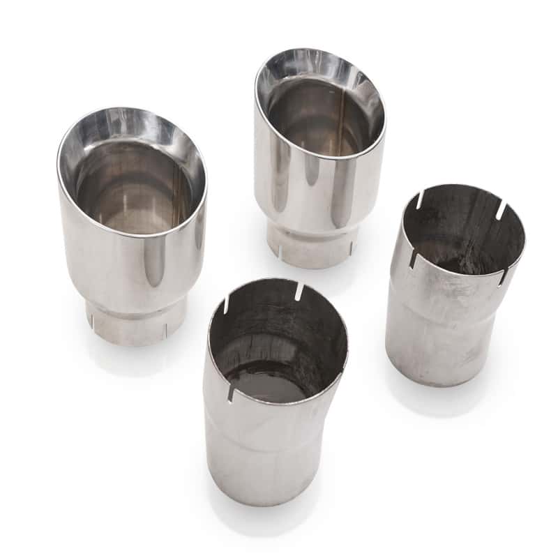 Stainless Works — Stainless Works 4in Double Wall Slash-Cut Polished Tip Kit - view 3