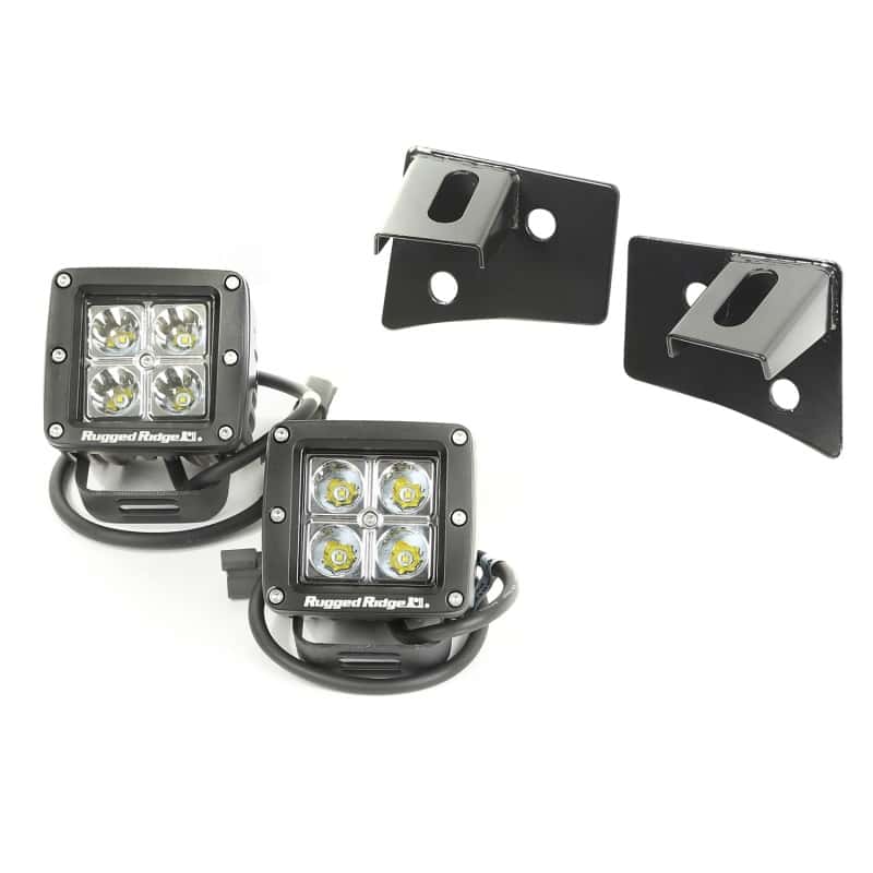 Rugged Ridge — Rugged Ridge 07-18 Jeep Wrangler JK Square Windshield LED Light Kit w/ Brackets
OFFROAD_LIGHTING
OrdRacingLampKt - view 1