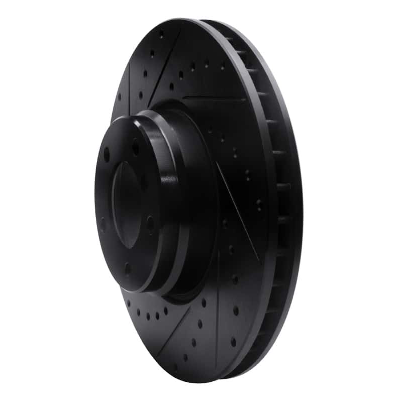 R1 Concepts — R1 95-01 BMW 750IL Front Left Drilled & Slotted Black Brake Rotor
R1 Brake Rotor Drill - view 2