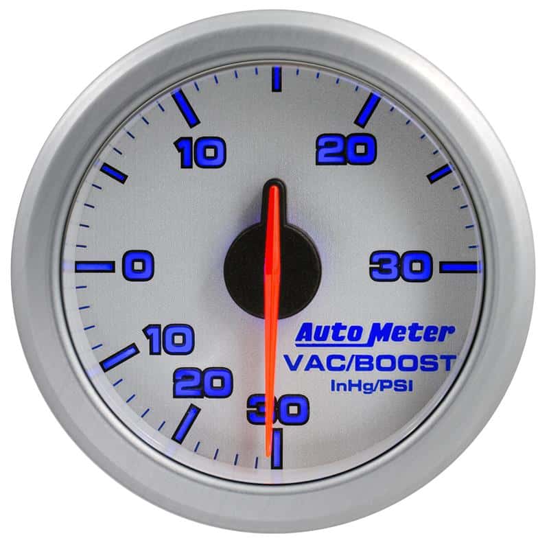 AutoMeter — Autometer Airdrive 2-1/6in Boost/Vac Gauge 30in HG/30 PSI - Silver
GA 2" BST/V ARDRV SL - view 6