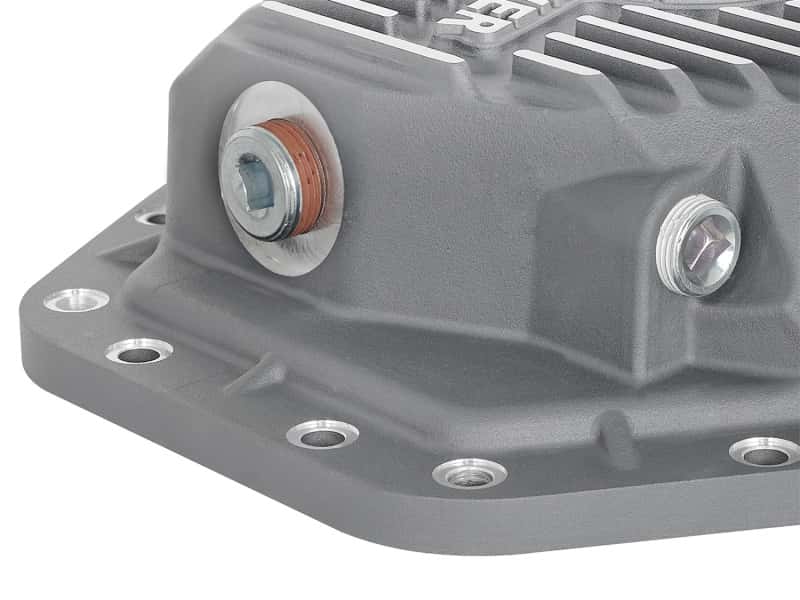 aFe — aFe Power Street Ser Rear Diff Cover Raw w/Mach Fin 2017 Ford Diesel Trucks V8-6.7L(td) Dana M275-14
Differential Cover - view 4
