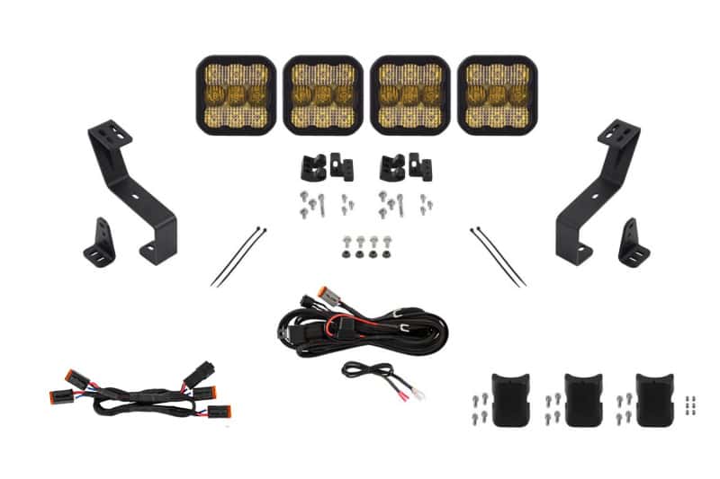 Diode Dynamics — Diode Dynamics SS5 Grille CrossLink Lightbar Kit for 2019-Present Ram - Sport Yellow Combo - view 1