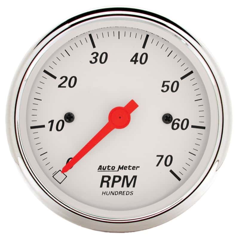 AutoMeter — Autometer Arctic White 3-1/8in 7K RPM In Dash Tachometer Gauge
GA 3-1/8" 7K RPM AW - view 1
